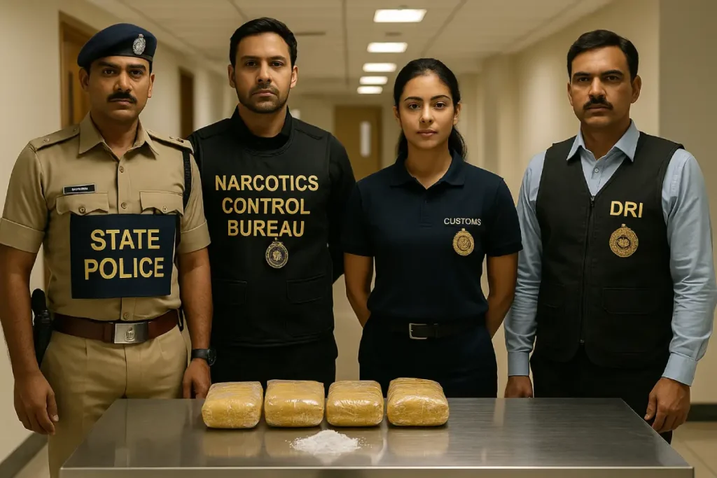 State Police, NCB, Customs, DRI with seized narcotics under NDPS Act in India