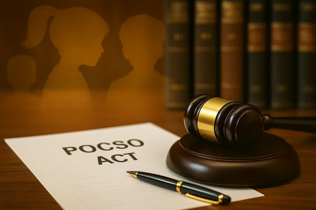Gavel on POCSO Act document with child silhouettes – what is pocso act guide